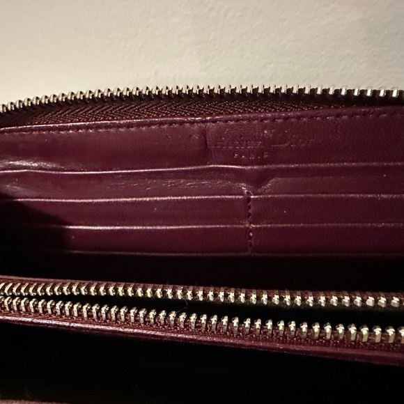 Dior 2009 Bordeaux Patent Leather Trotter Long Zip Wallet Zippy AUTH - Picture 14 of 16